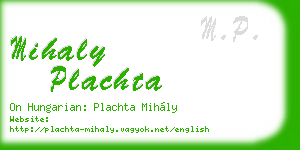 mihaly plachta business card